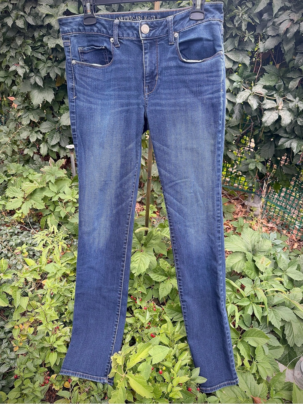 American Eagle Outfitters Blue Skinny Stretch Jeans